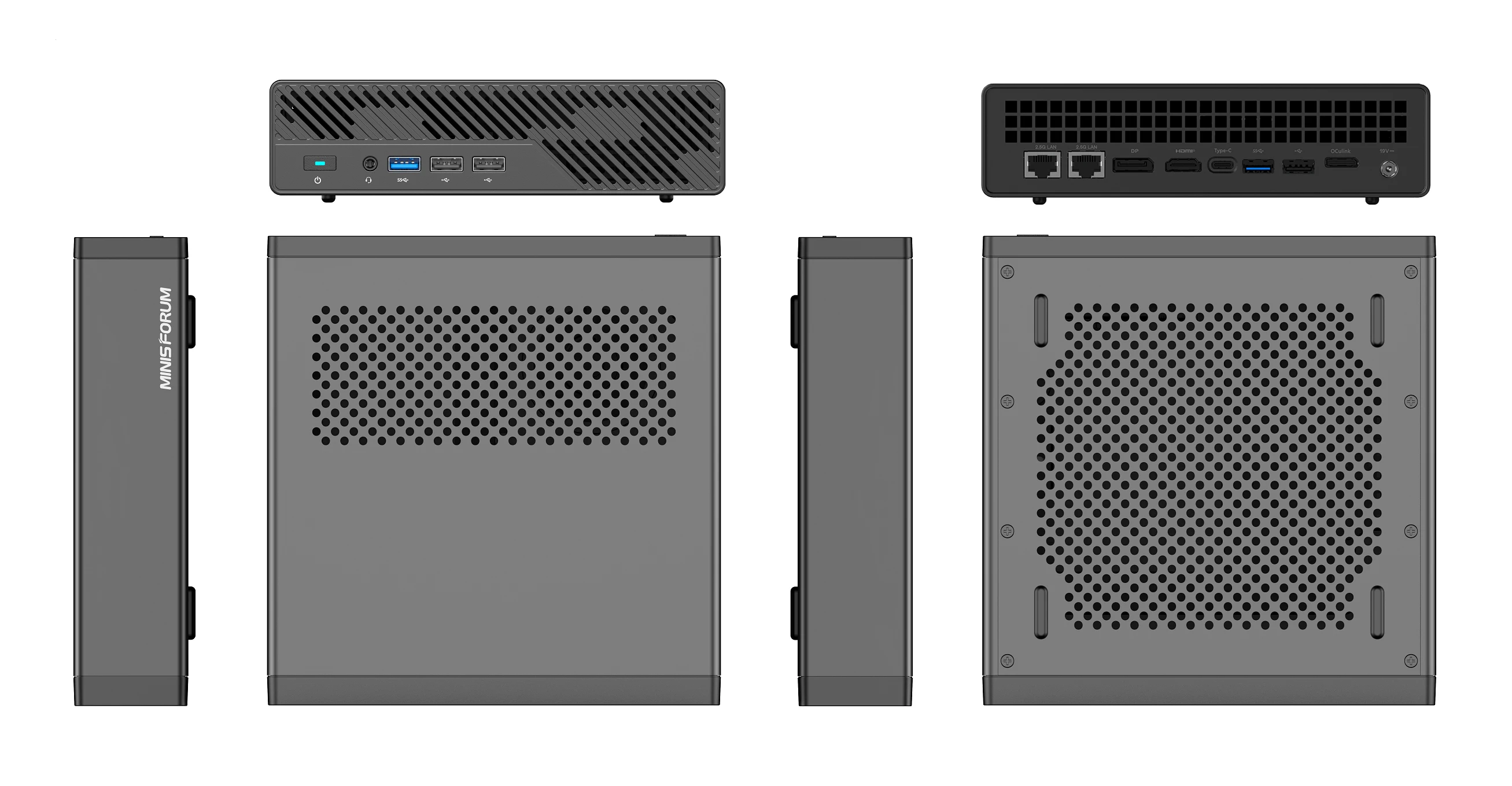 MINISFORUM MS-A1 Mini PC Barebones Mini Desktop Computer No CPU/RAM/SSD/OS OCulink Support AMD AM5 Socket CPU DIY Gaming Mini PC