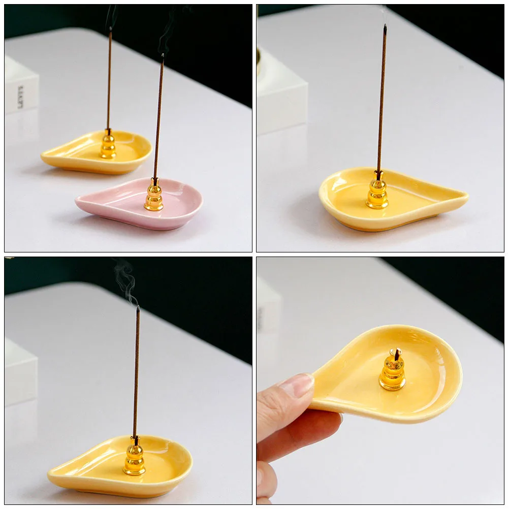 

Small Ceramic Incense Burner Household Censer Decor Delicate Desktop Adorn for Aroma Therapy Elegant Censer Ornament