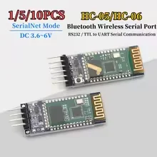 1/5/10PCS HC-05 Master-Slave 6Pin Integrated Bluetooth Transceiver Serial SerialNet Module For Arduino