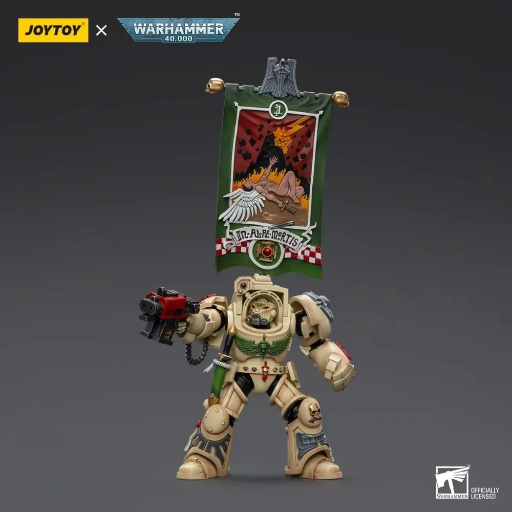 YTOY-Figurines d'action Warhammer 40k, Dark Angels, DeathOOPrairie avec bannière de société, Collection Anime, Modèle de jouet, En stock, 1/18