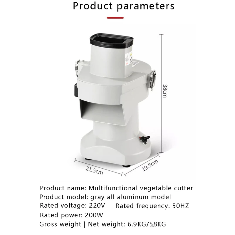 Restaurant Use Commercial Vegetable Slicer Carrot Potato Cucumber Onion Cutting Machine Multi-function Vegetable Cutter