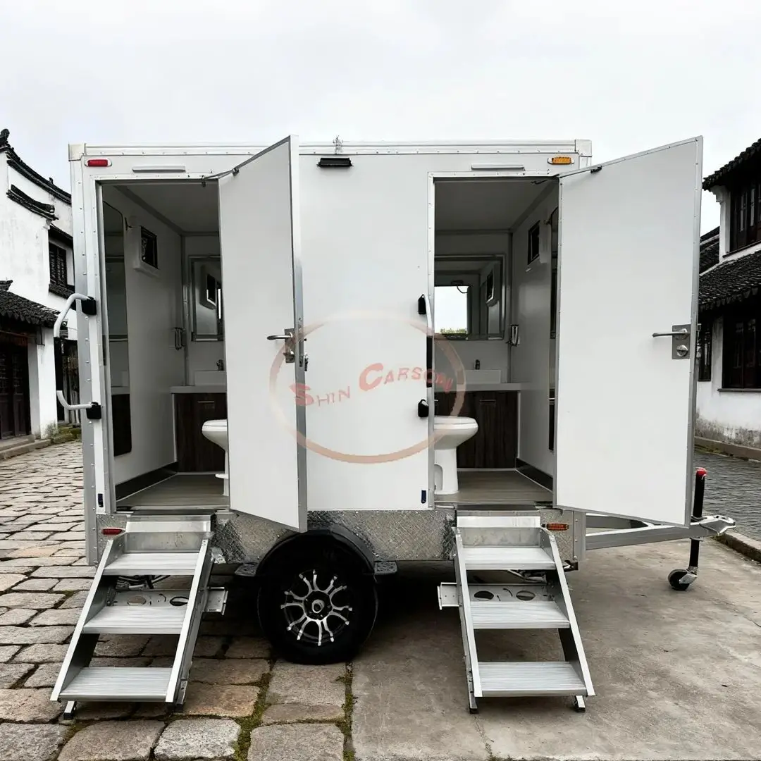 Industrial-Grade Heavy-Duty Towed Toilet with Galvanized Steel Frame Wind-Resistant Stable for Complex Terrains