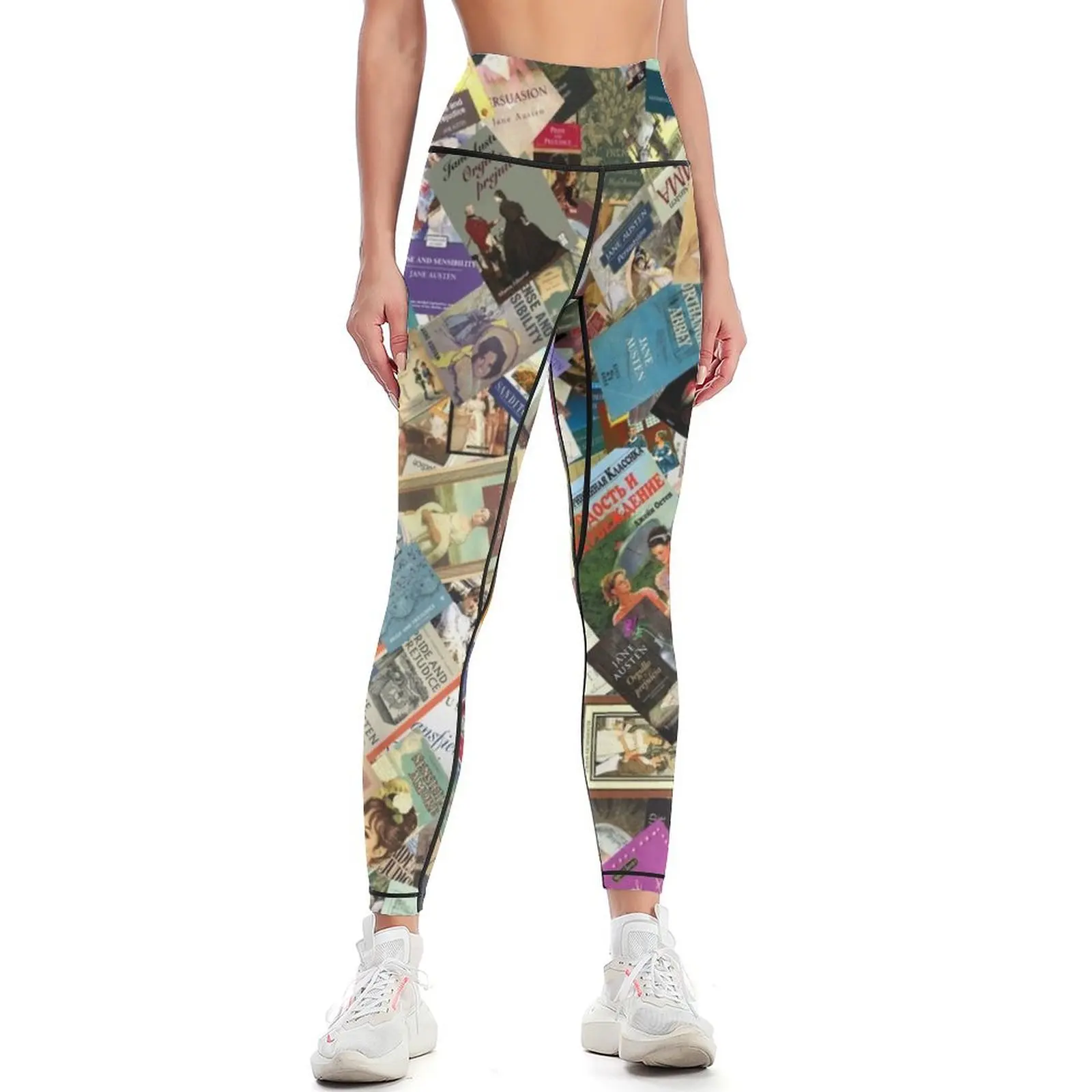 

Covers of Jane Austen Leggings joggers for legging gym trousers Golf wear Womens Leggings