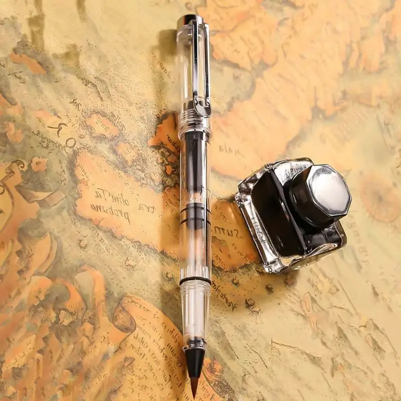 

Transparent Soft Hair Brush Calligraphy Artist Writing Painting Watercolor Fountain Pen School Office Supply Student Stationery