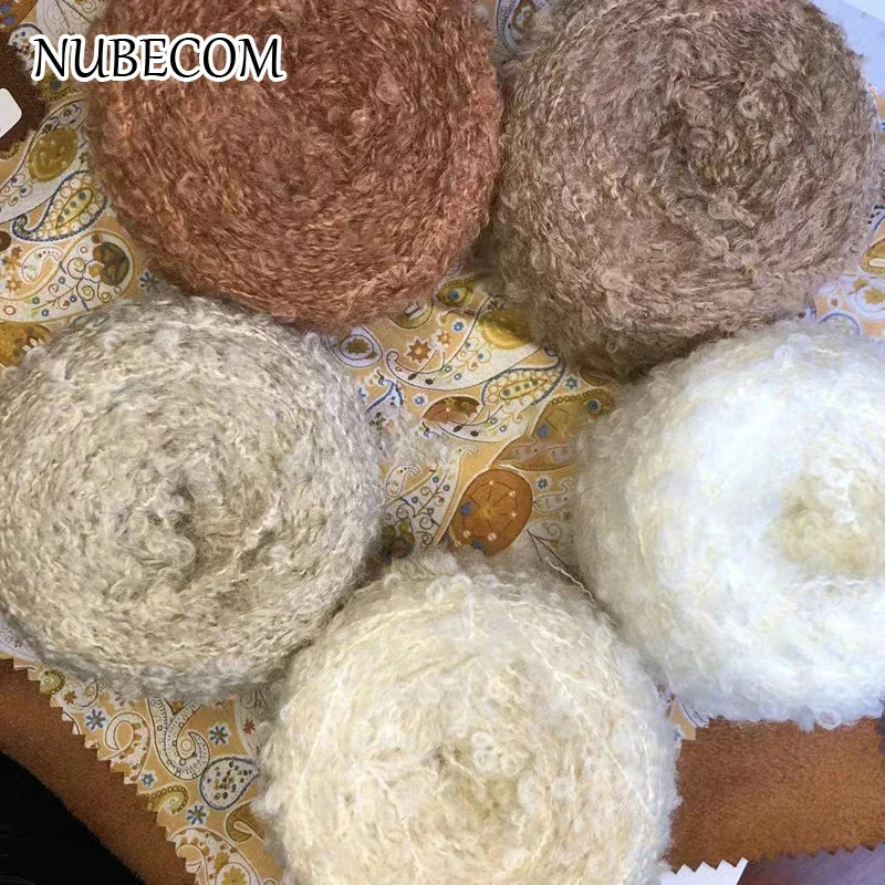 NUBECOM Handcraft Hat Shoes Crochet Thread Scarf Clothing Knitted Wool Loop Yarn Colorful Wool Yarn DIY Sweater Knitting Yarn