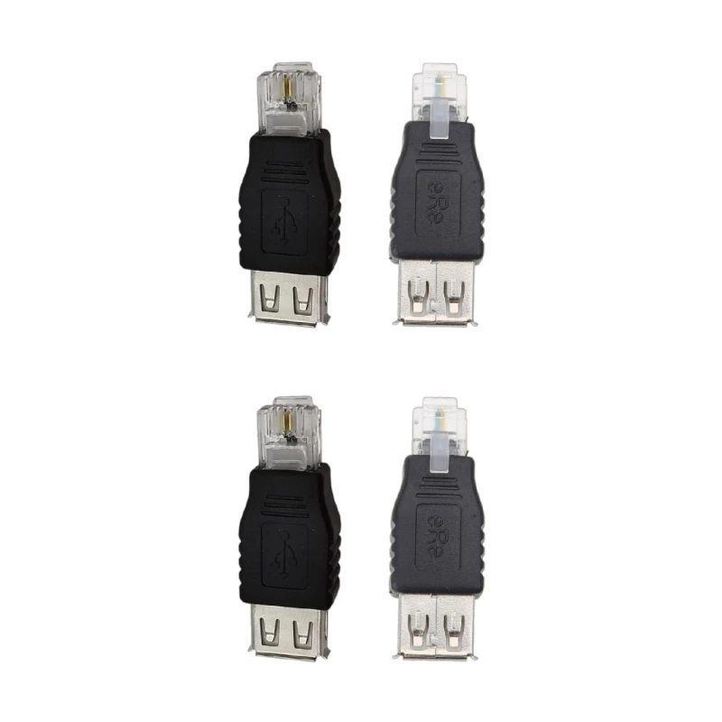 USB2.0 USB-A 암-RJ11 2Pin 6P2C 수 이더넷 네트워킹 전화 커넥터 어댑터 N2UB