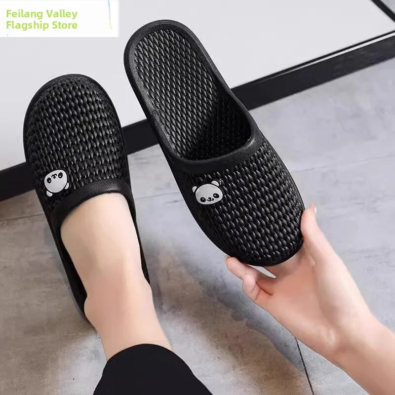 

Flat Bottomed Slippers for Women Summer Indoor Outdoor Soft Bottom Anti Slip Slippers Convenient Home Comfortable EVA Material