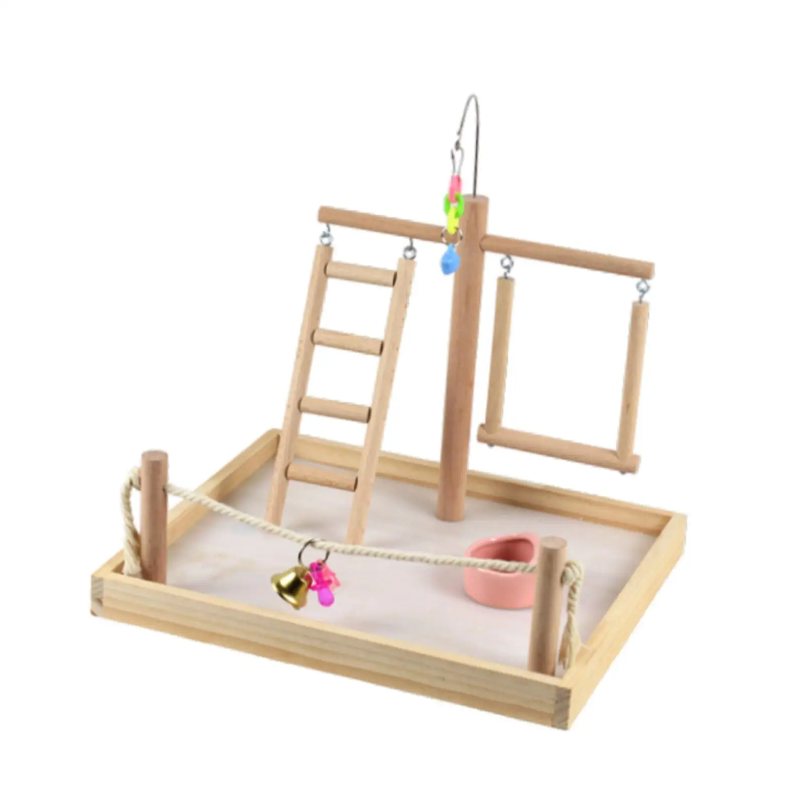 Parrot Playstand Cage Accessories Parrot Playground Wood Perch Stand for Cockatiel Small Birds Parakeet Parrot Finch Budgerigar