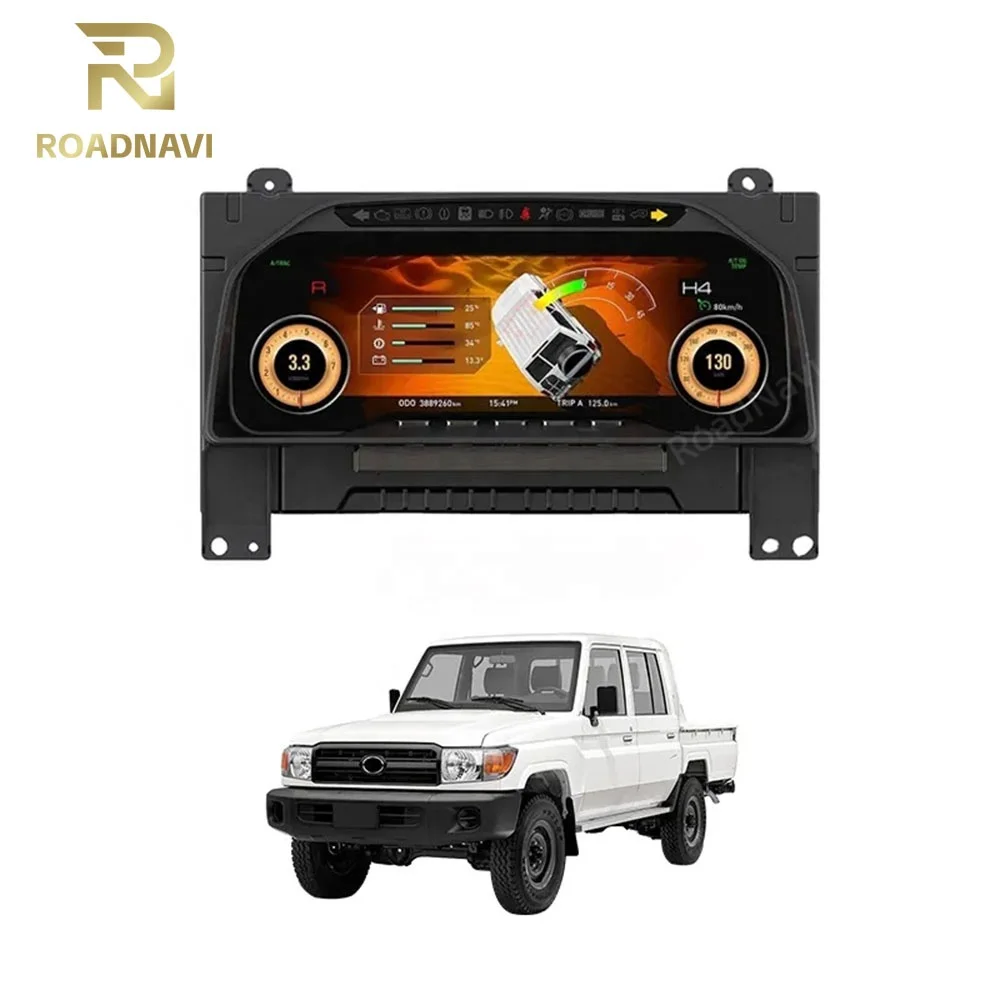 RoadNavi 12.3 Inch Car Digital Cluster for Toyota Land Cruiser LC70 LC75 LC76 LC79 2007-2024 Auto Speedometer LCD DashboardAR