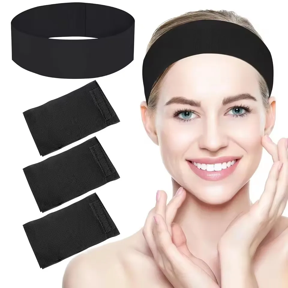 50/100pcs Disposable Headbands for Women Facial Spa Headbands Stretch Non Woven Hairband Skin Care with Soft Convenient Closure