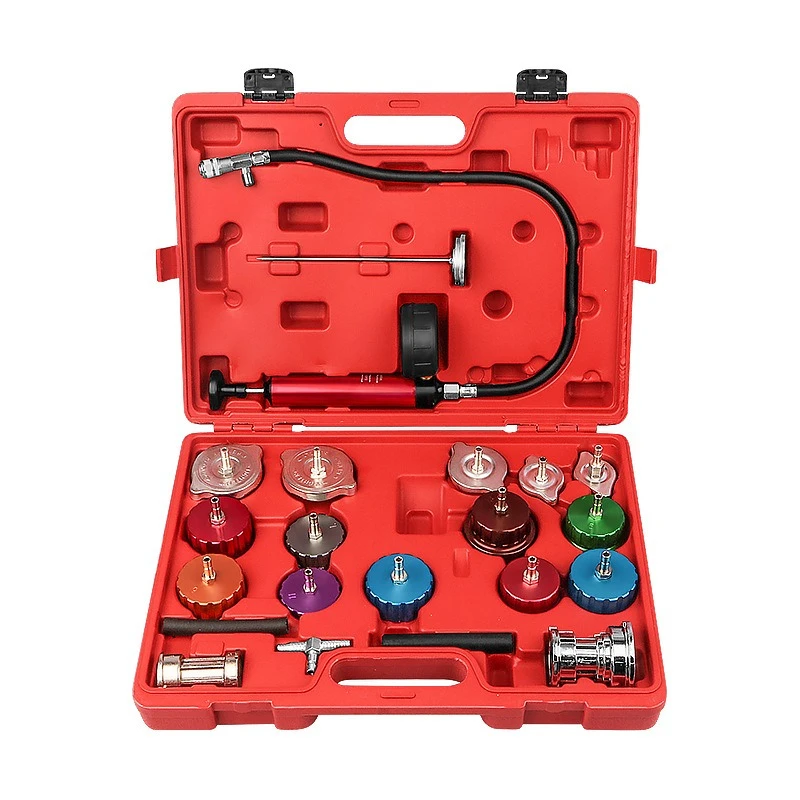 

21 automotive radiator leak detectors, pressure gauges, cooling system pressure control tools