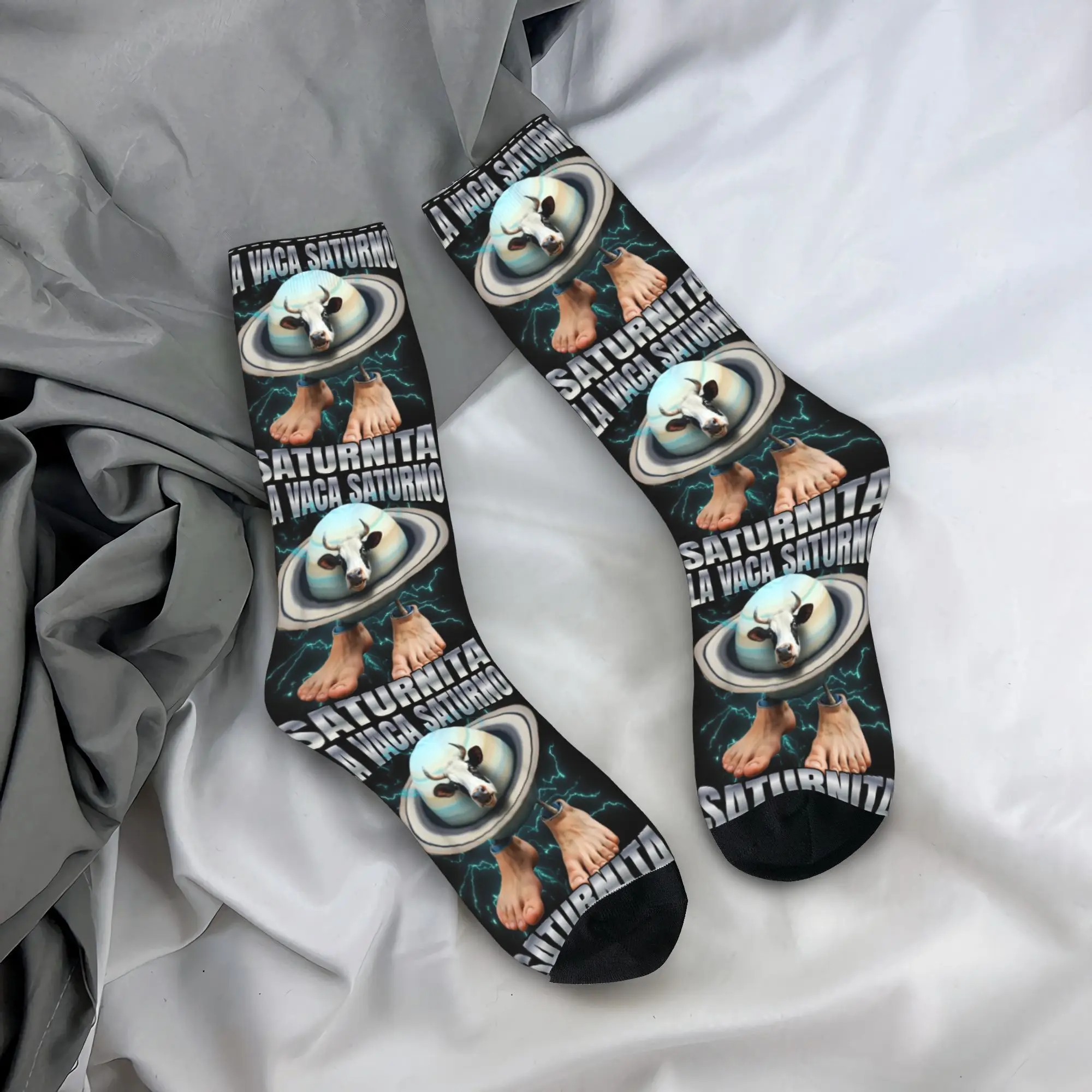 

Носки La Vaca Saturno Saturnita, зимние чулки, мужские удобные носки в стиле Харадзюку, велосипедные противоскользящие носки с узором