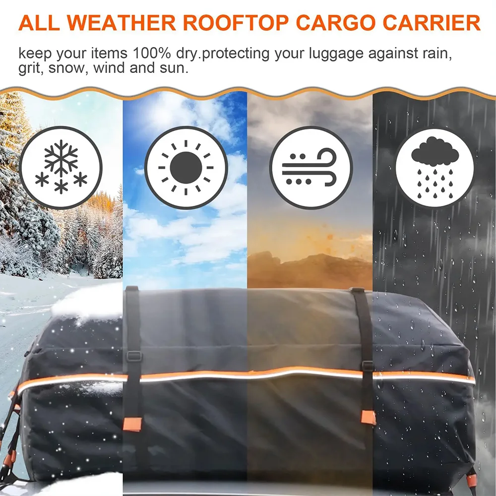 Roof Storage Bag Rack Luggage Carrier Rainstorm Proof Outdoor Camper Tent Package Waterproof Sunscreen Suitable All Vehicles