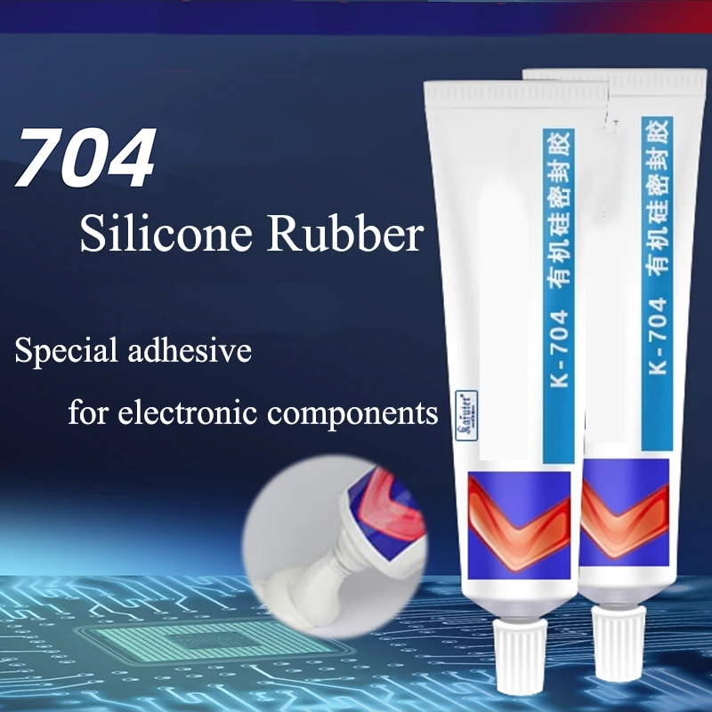 

45g Silicone Industrial Adhesive K704 Silicone Rubber Black White DIY Circuit Board for Electronic Component Sealing Glue