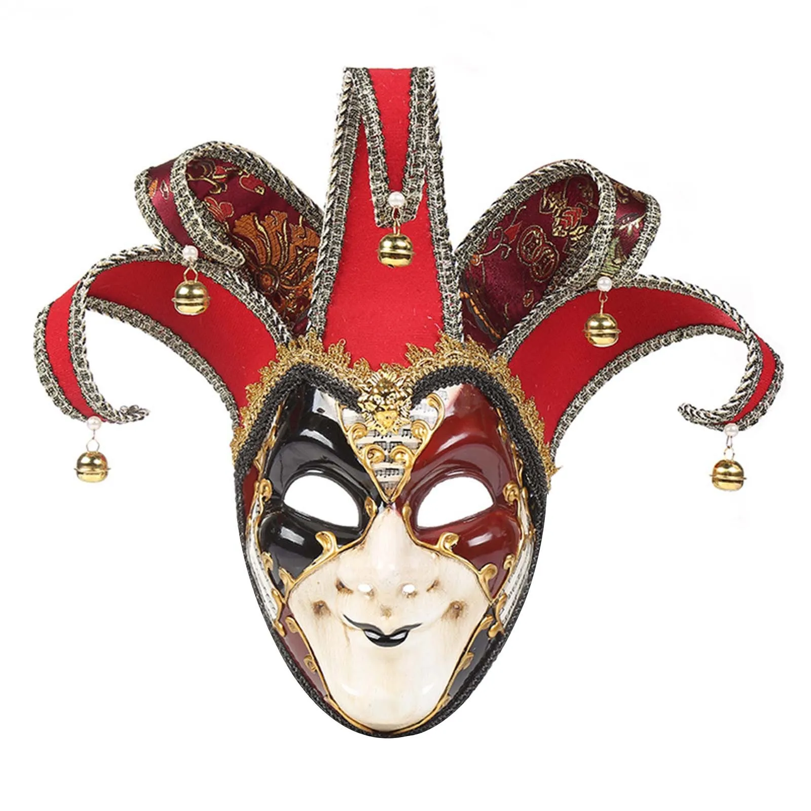 Maschera viso Joker Crack per donna Uomo Carnevale Festa di Natale Maschere veneziane dipinte Maschera cosplay di Halloween