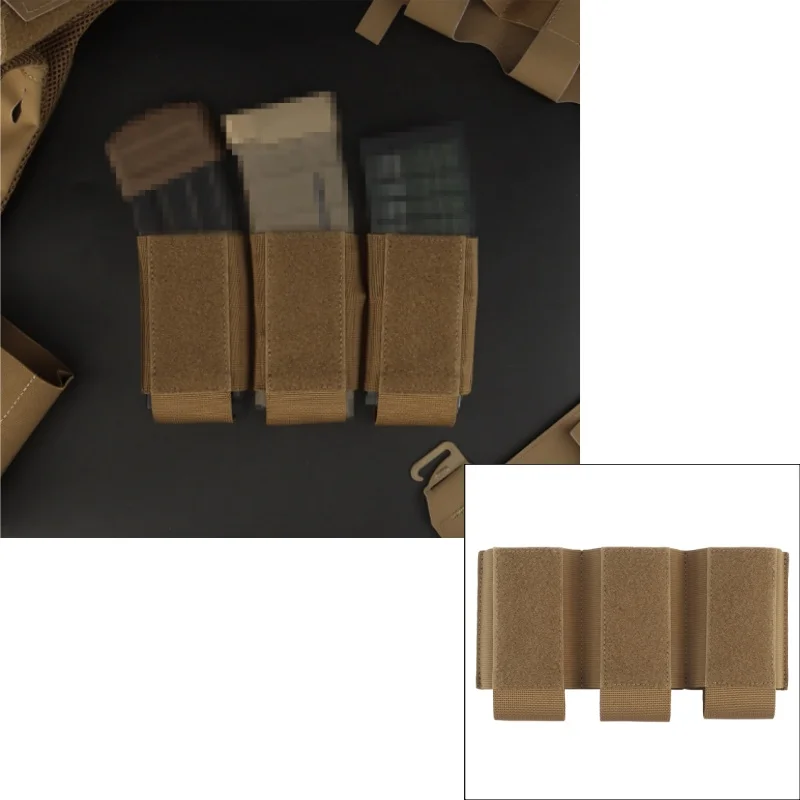 

Quick Release Triple 5.56 Magazine Pouch (Built-In) | MOLLE Compatible 3-Mag Holder | For Hunting Vest & Plate Carrier Accessor