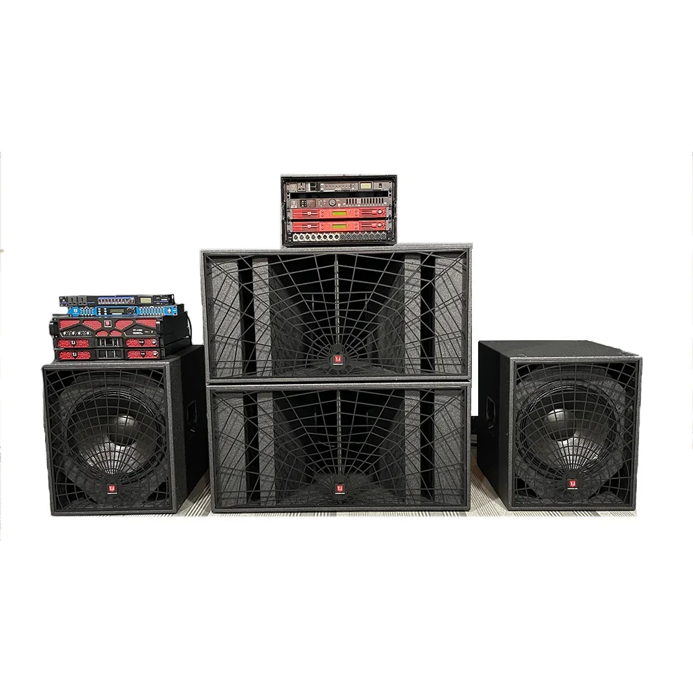 Double 18 inch club bass sound equipment amplifiers speaker for disco party club bar dj show stage subwoofers