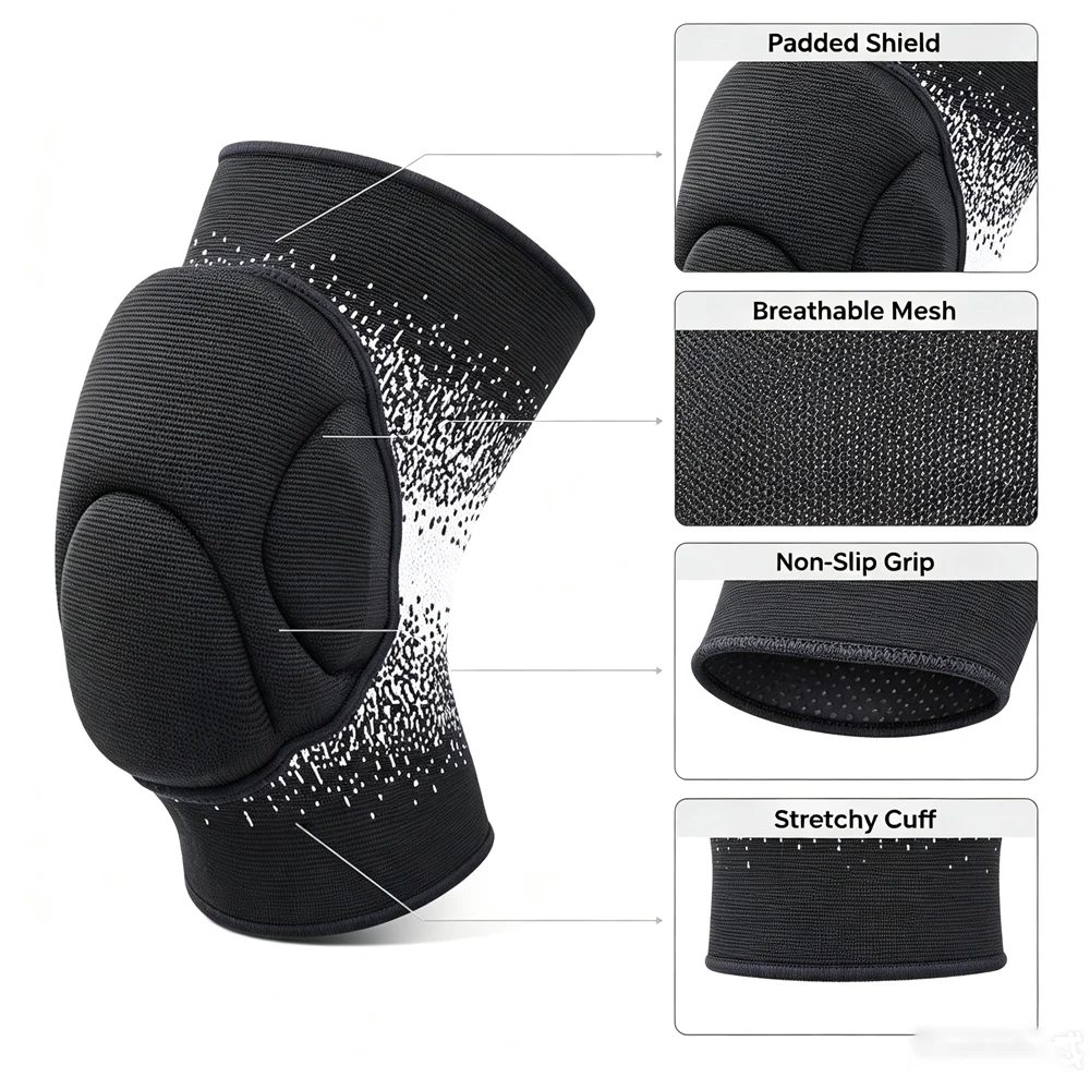 1Pair Thick Sponge Knee Pads K - Volleyball Knee Pad 评论和价格