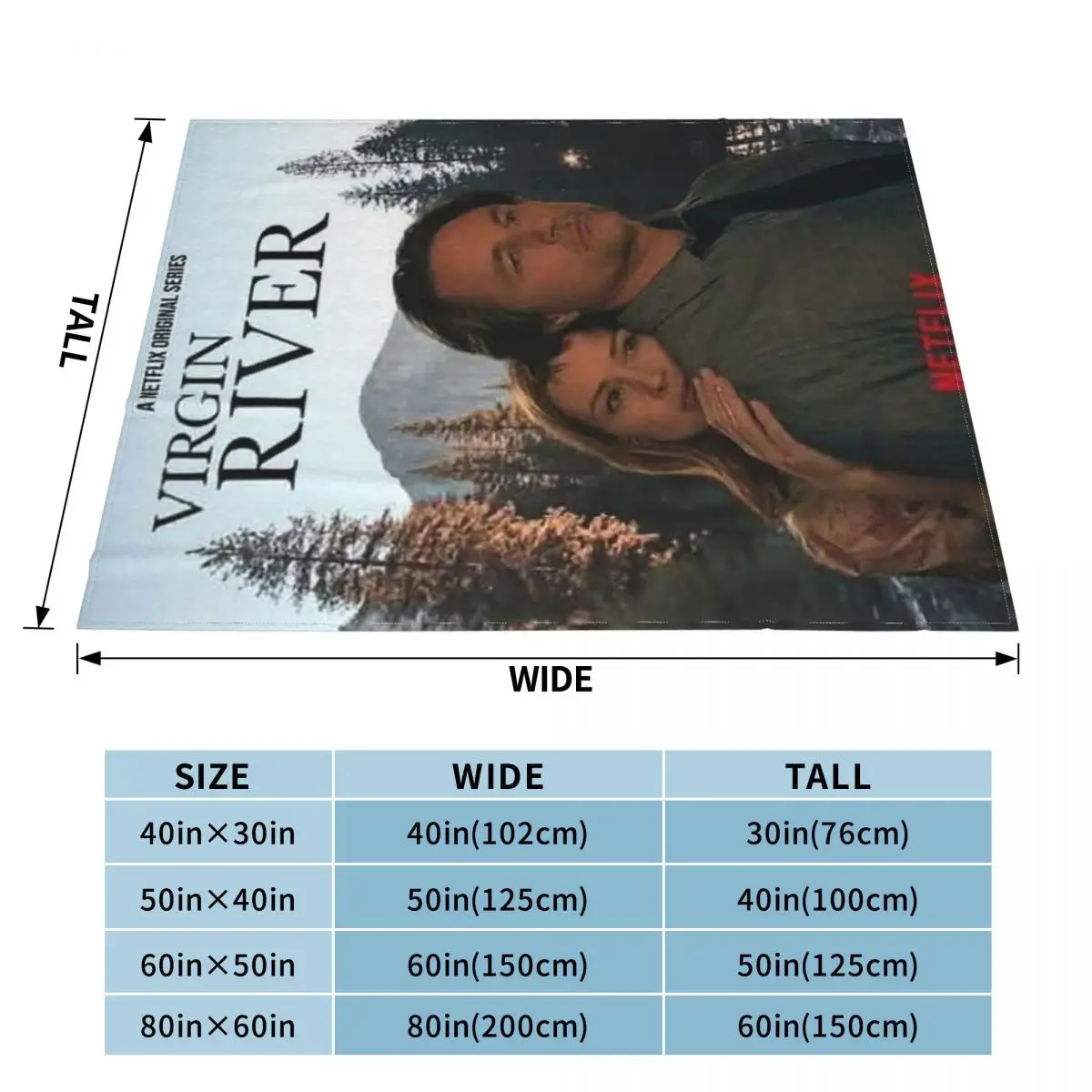 Virgin River Blankets Soft Warm Flannel Throw Blanket Cover for Bed Living room Picnic Travel Home Couch