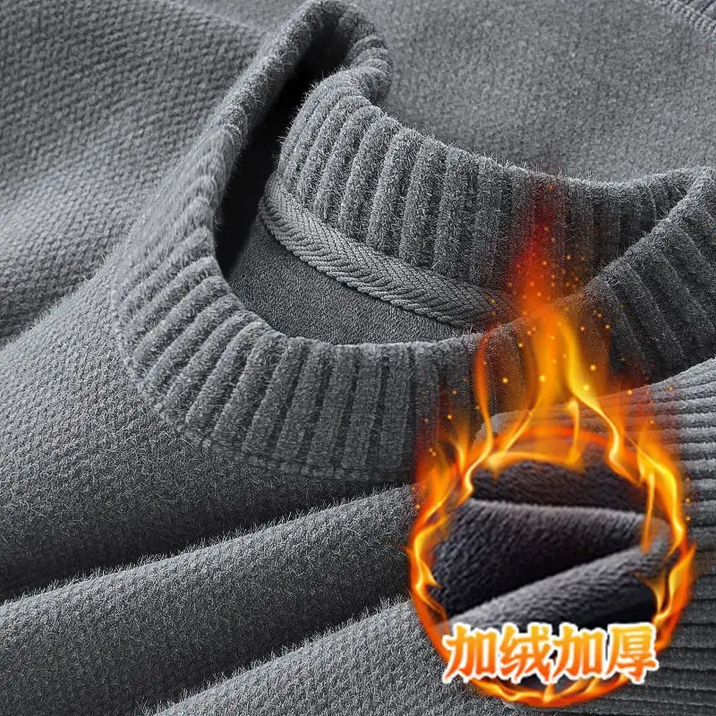 Camisola masculina roupas masculinas inverno roupas quentes outono casual camisa de manga comprida roupas jovens spin off pulôver malhas novo