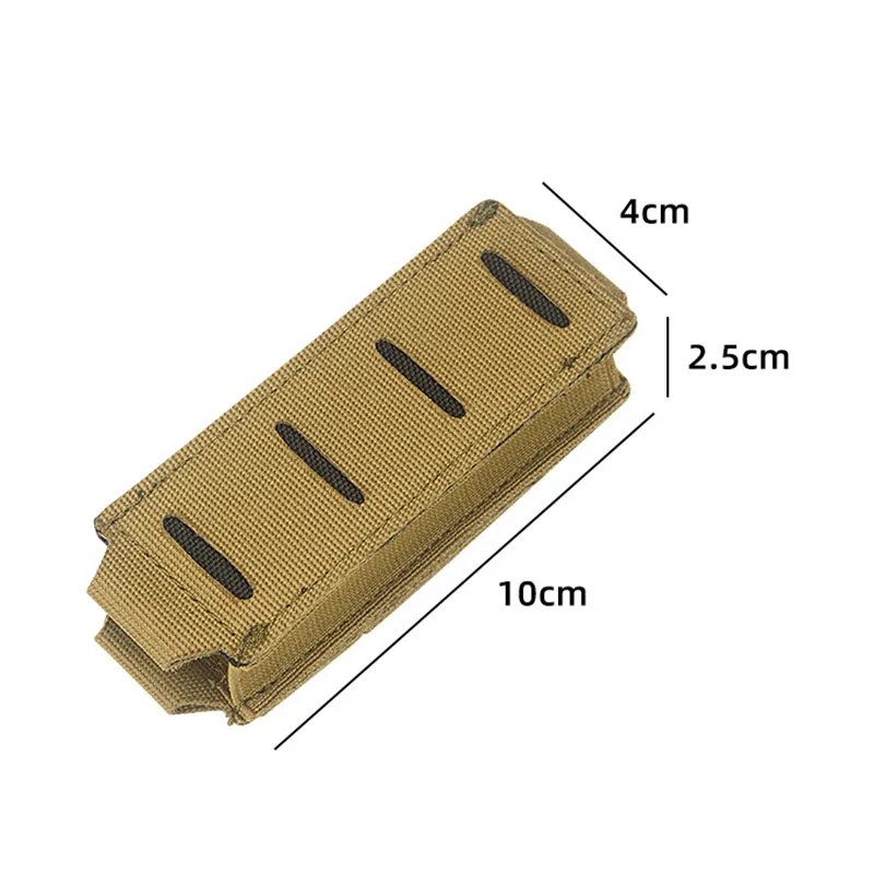 Taktyczna torba na magazynki Molle 9mm z pojedynczym uchwytem na magazynki uniwersalna wycinana laserowo kieszonkowa sprzęt myśliwski na nóż