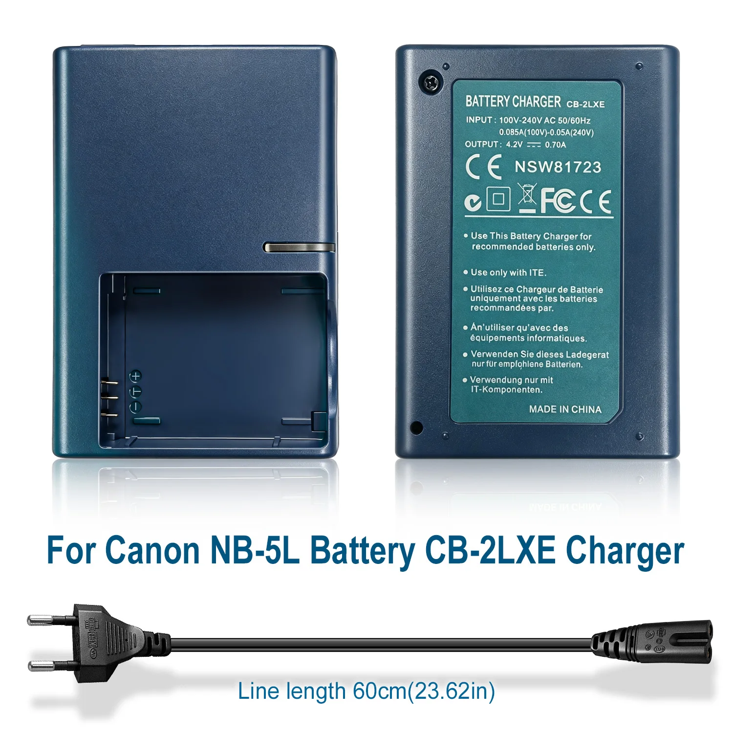 Für Canon NB-5L NB5L Akku-Ladegerät CB-2LXE für S100, S100V, S110, SX200 IS, SX210 IS, SX220 HS, SX230 HS, SD700, SD790, SD800 Kamera – Detail 1