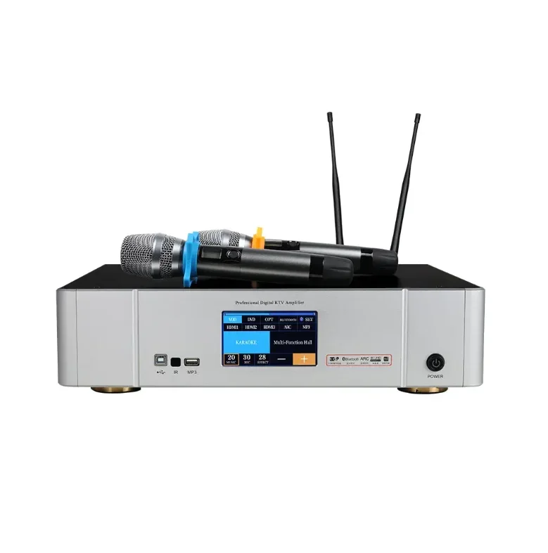 

2 Channel 400*2 8-ohm Power Amplifier With Audio Processor System For Effect Audio Processing.