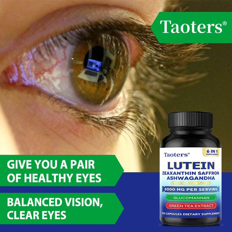 Lutein Capsules - with Ashwagandha, Glucomannan - Healthy Vision, Promotes Energy Production, Appetite Suppressant
