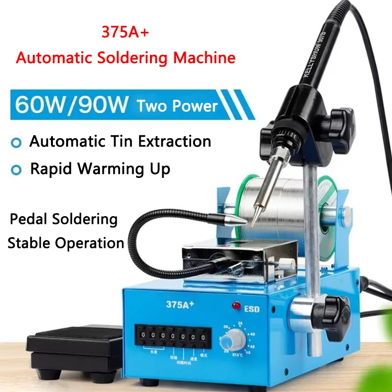 

Automatic Soldering Machine Electric Soldering Iron Point Tin Soldering 375A+/376C Soldering Table Tin Gun Soldering Machine 90W