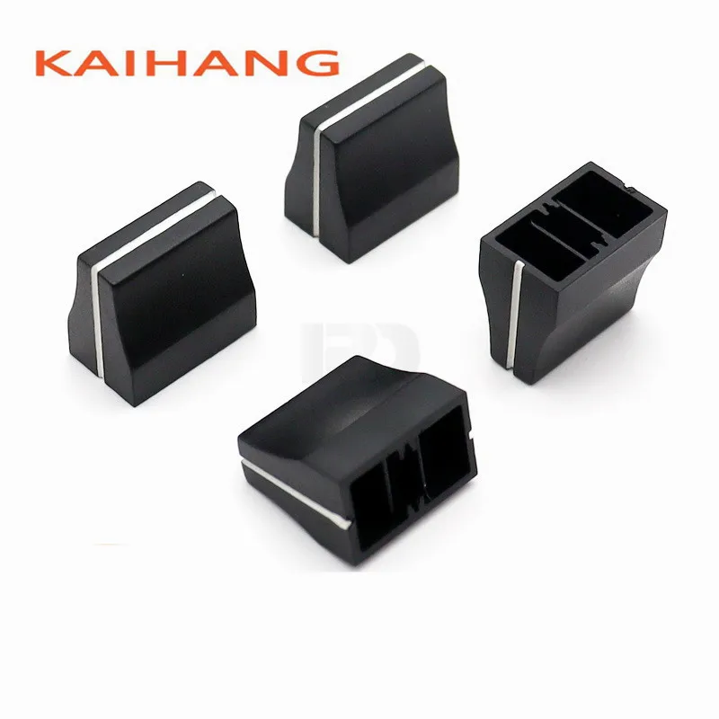 10pcs 19x12x18mm Plastic Push Button Cap Straight Slide Potentiometer Push Rod Cap Mixing Console Panel Push Button Cap Hole 8MM