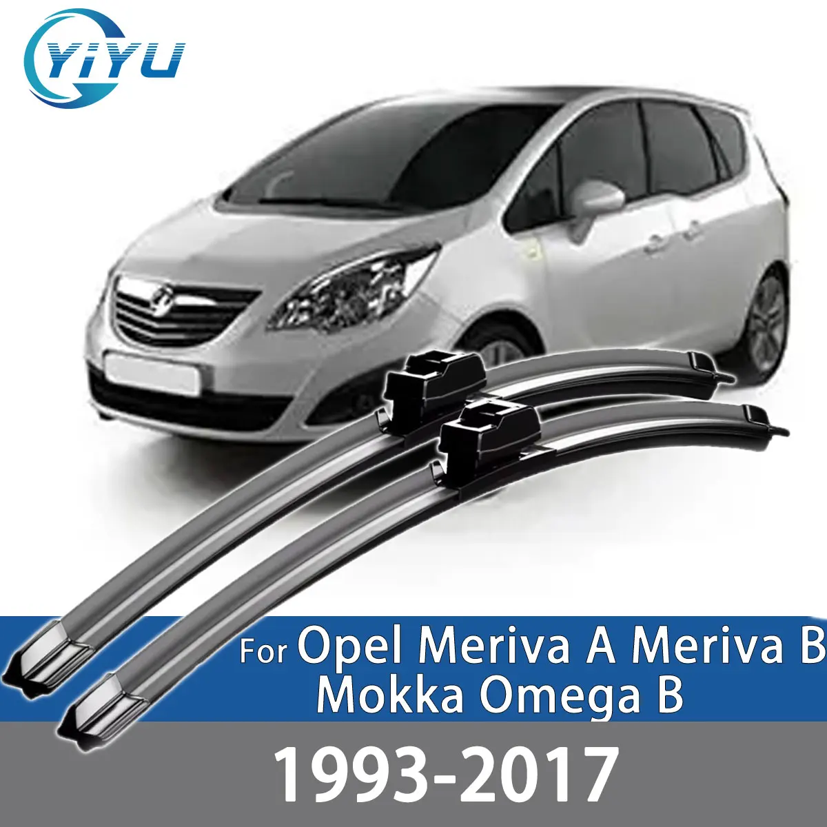 2PCS Car Front Wiper Blades For Opel Meriva A Meriva B Mokka Omega B 1993-2017 Windshield Windscreen Accessories