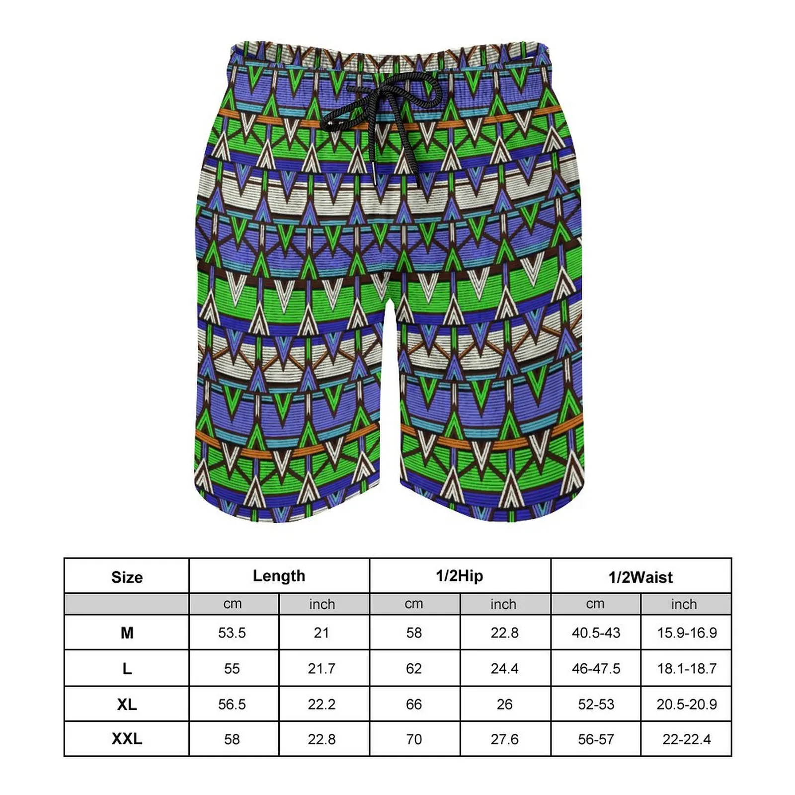 Men's/Women's Summer Fashion Relaxed Breathable Casual Irregular Pattern Striped Color Contrast Printed Lace-Up Beach Pants