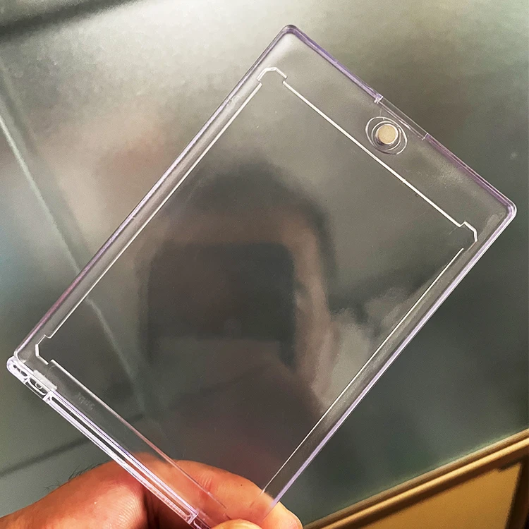 25 Counts/Box 35pt UV Protection Magnetic Card Holder Clear Rigid Polypropylene Acrylic Card Holder