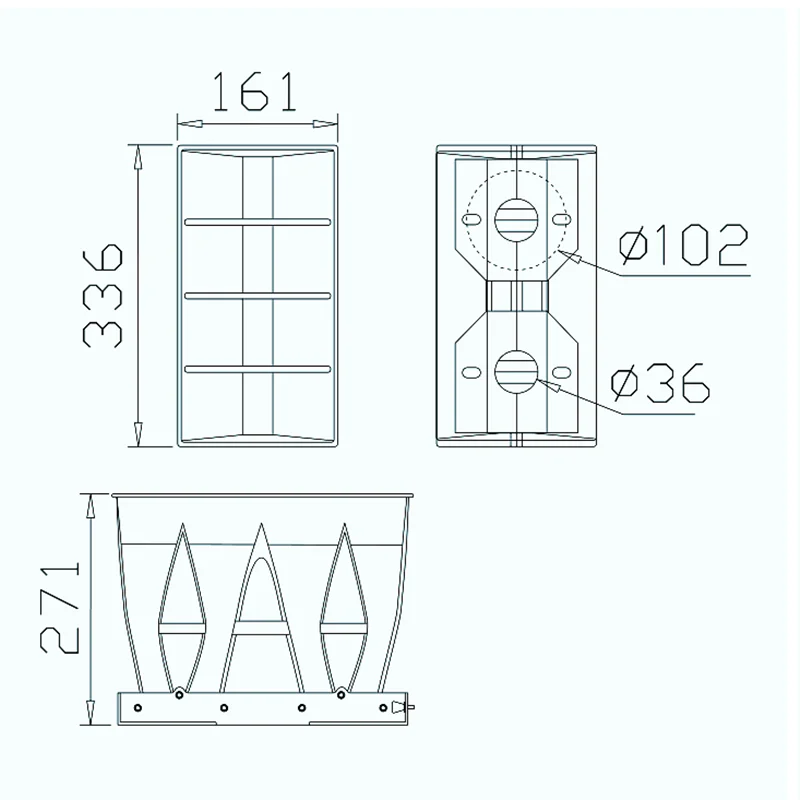 MW Audio 12-Zoll-Line-Array-Horn für J8 PRO Audio-Lautsprecher, 336L X 161B X 271H mm, 2X1,4-Zoll-Mündung – Detail 1