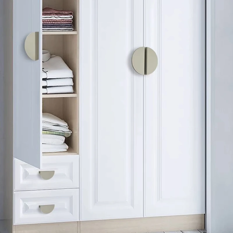 1 Stück halbkreisförmiger cremefarbener Griff für Kinderzimmermöbel, Kleiderschrank, Schublade, bunte Küchenschrankgriffe – Detail 6