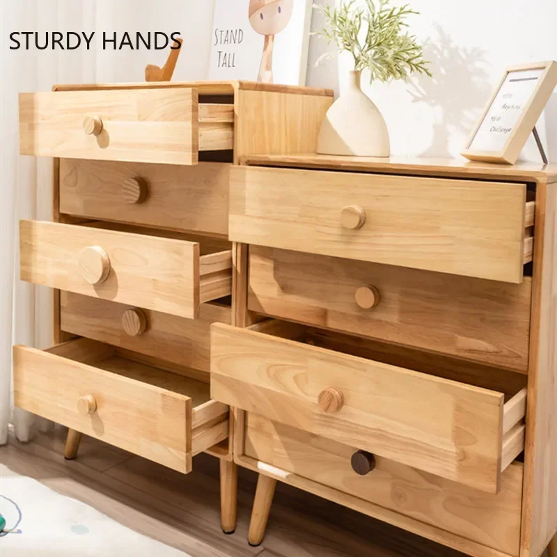 Round Single Hole Cabinet Knobs Furniture Solid Wood Handles Desk Drawer Pulls Door Handle Home Kitchen Hardware Accessories