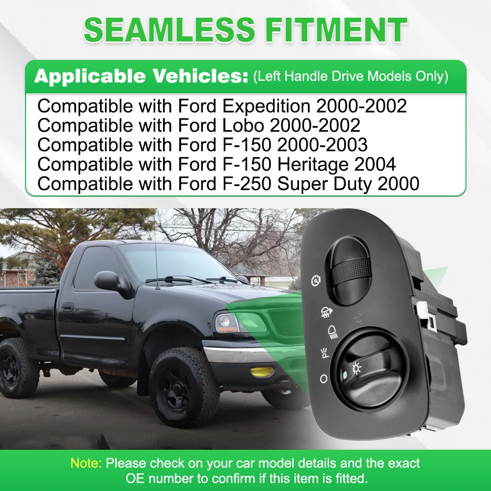 أسود 9 و 4 دبابيس لفورد F-150 2000-2003 لفورد إكسبيديشن 2000-2002 DS-1367 المصباح التبديل YL3Z11654BAB