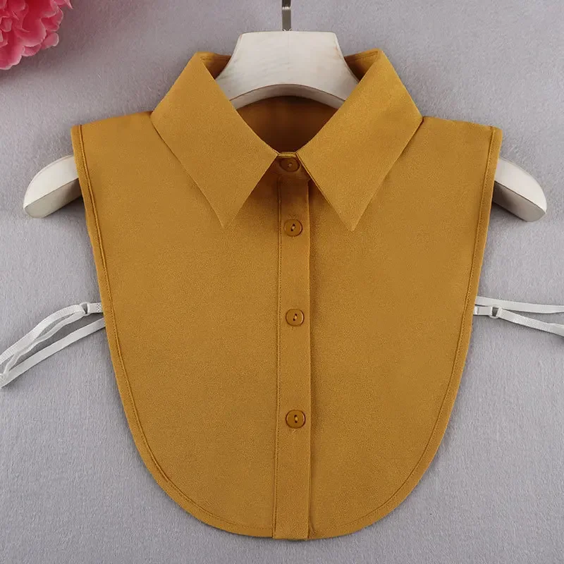 Linbaiway Mens and Women Green Red Purple Pink Fake Collar Detachable Collar Shirt Female False Collar Lapel Blouse Top Decor