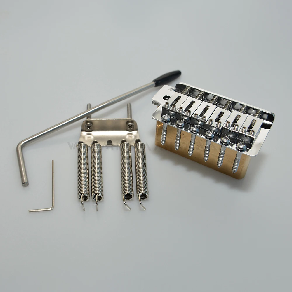 Guitar Tremolo Bridge 36mm 42mm Brass Saddle Stainless Steel Plate Finishing For ST Guitar CNC Machined