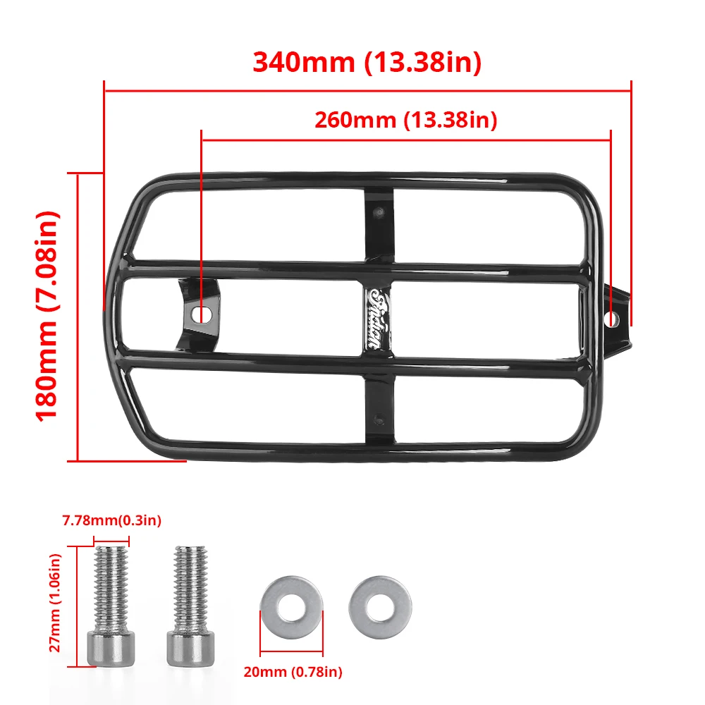 For Indian Super Chief Bobber Dark Horse Limited 2022 2023 Motorcycle Black Luggage Rack Rear Rack Solo Baggage Rack