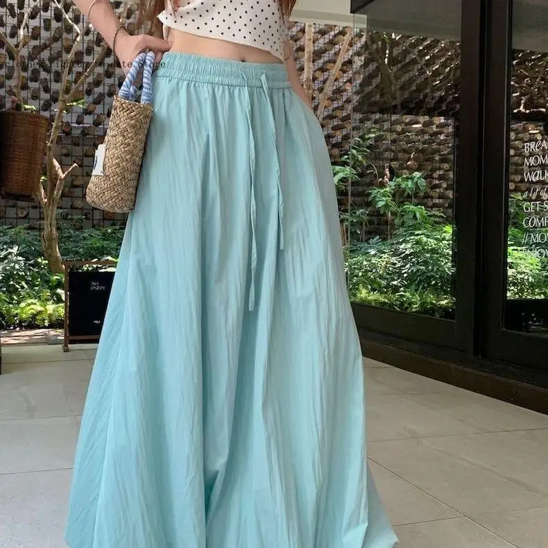 Temperament Flower Bud Skirt for Women In Summer Dopamine High Waist Drooping Sensation Fluffy Long Skirt