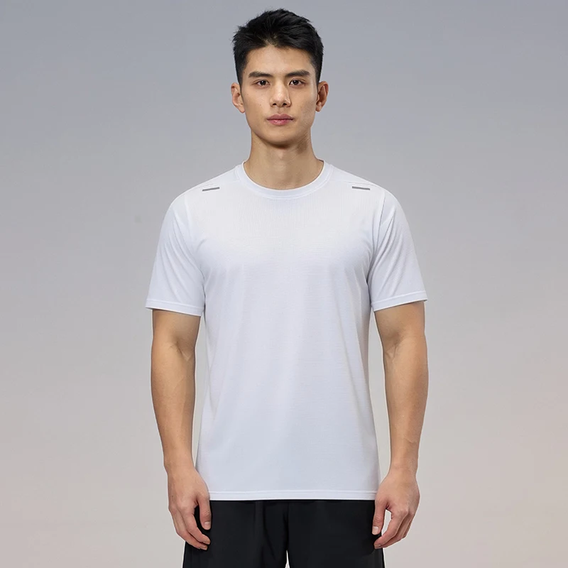 Quick Dry Sports T-shirt Men Gym Running Shirt Comfortable Breathable Outdoor Hiking Fitness Jogging Top view 3