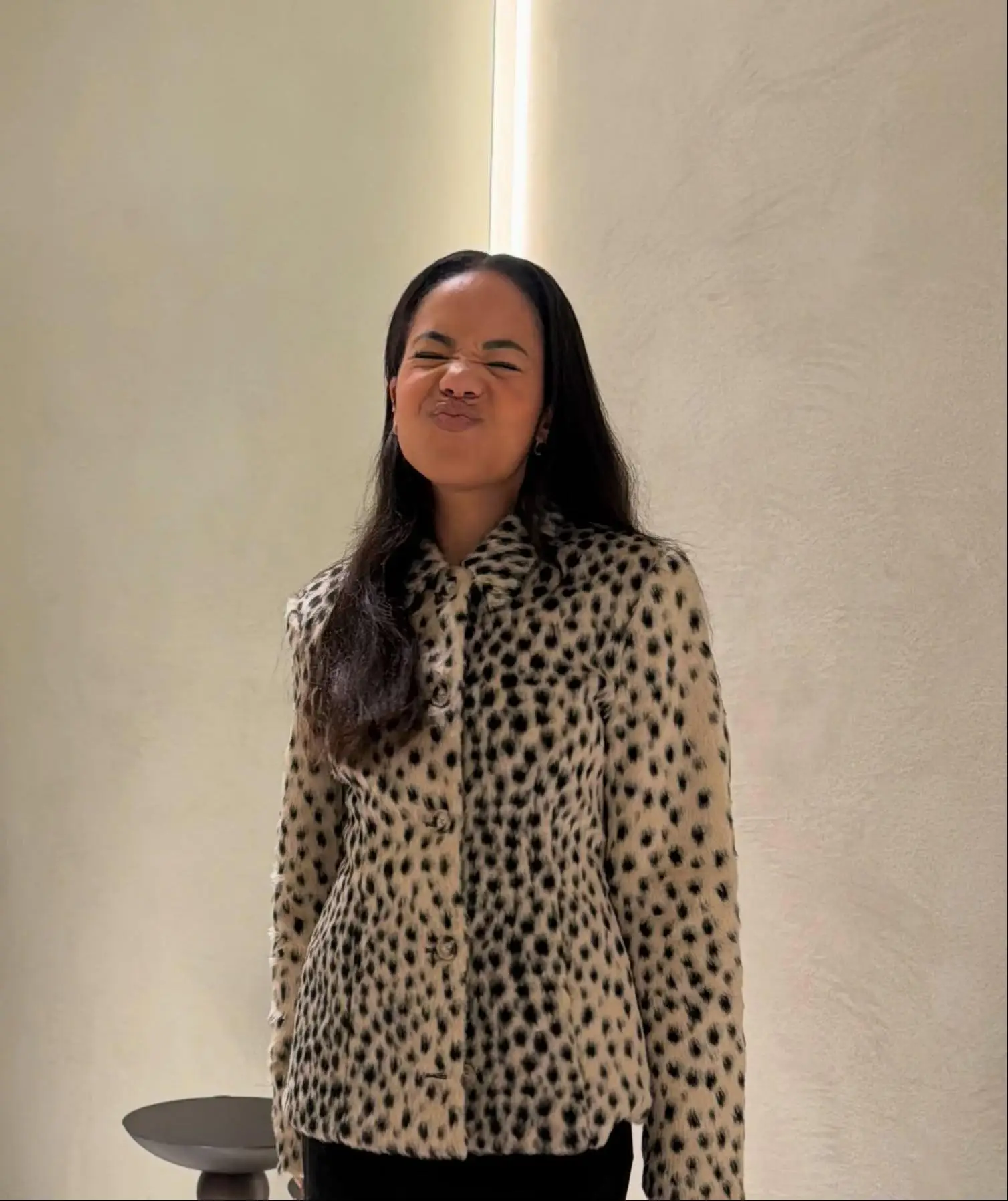 Fashion Leopard Printed Faux Fur Jackets Women Slim Lapel Single Breasted Long Sleeve Coats 2026 Autumn Winter New Warm Jackets
