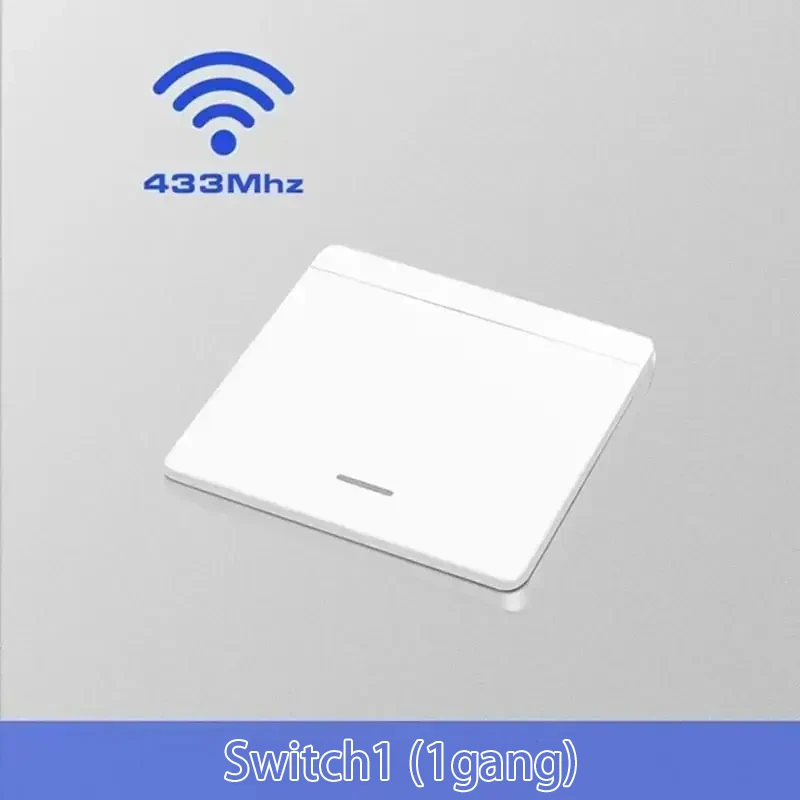 RF433Mhz Light Switch Wireless Remote Control Relay Module LED Push Button Switch 10A 220V EU Standard Wall Power Touch Switch
