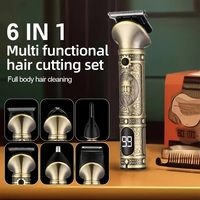 Hair Clippers and 6-in-1 Beard Trimmer Set for Men, Professional Cordless Hair Trimmer Barber Clippers for Haircut, Fade, Beard