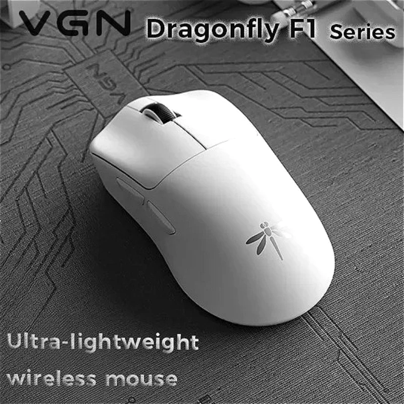 

Сверхлегкая беспроводная мышь серии VGN Dragonfly F1, двухрежимная, длительный срок службы батареи, скандинавский чип, сверхнизкая задержка PAW3395