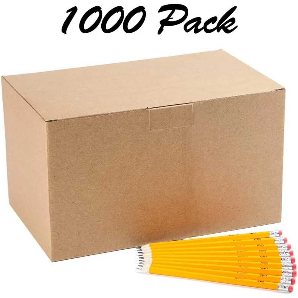 

Wood-Cased #2 HB Pencils, Yellow, Pre-sharpened, Bulk Pack, 1000 pencils