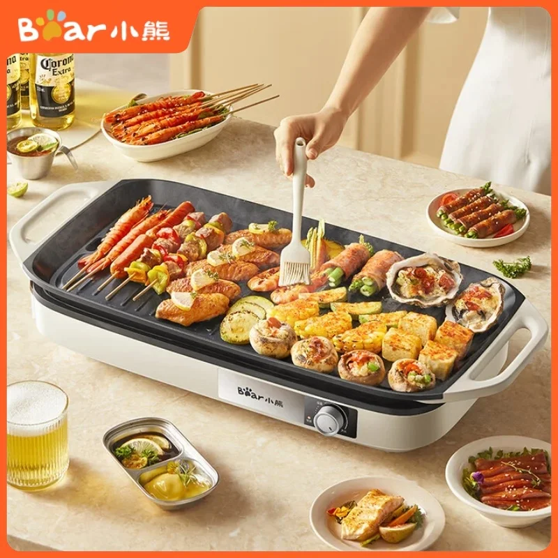 

Electric Grill Pan Household Detachable and Washable Split Baking Pan Non-Stick Multi-Function Pot for Grilling Meat and Skewers