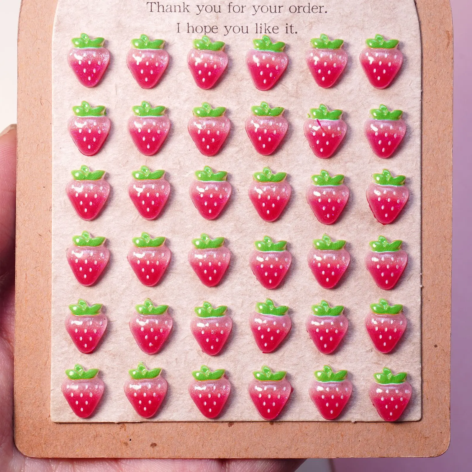 30/50/100Pcs, 8.5*11mm, Imitation Fruit, Strawberry Shape, Nail Accessories, Cute Stereo Earrings,