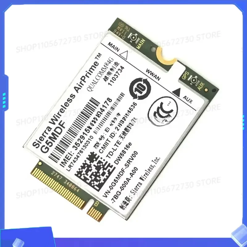 for Z Em7430 Dw5816E 4G Lte Wwan Module Gobi6000 Cat6 Compatible for Latitude 7280 7285 7290 7389 7390 7480 7490 E7470